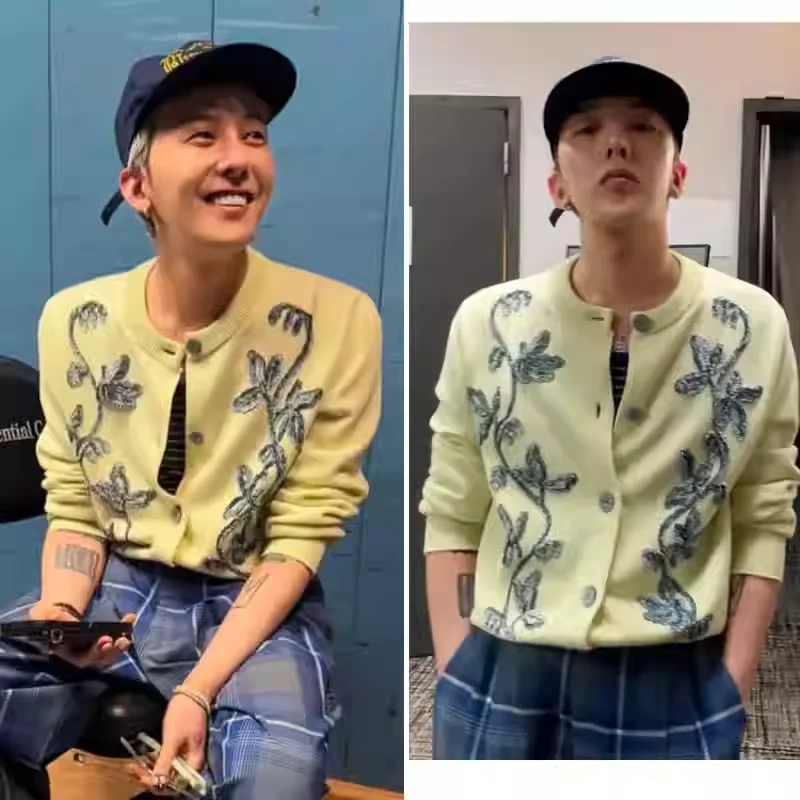 Latest Korean G-Dragon Same Style Power Clothes Red Splicing