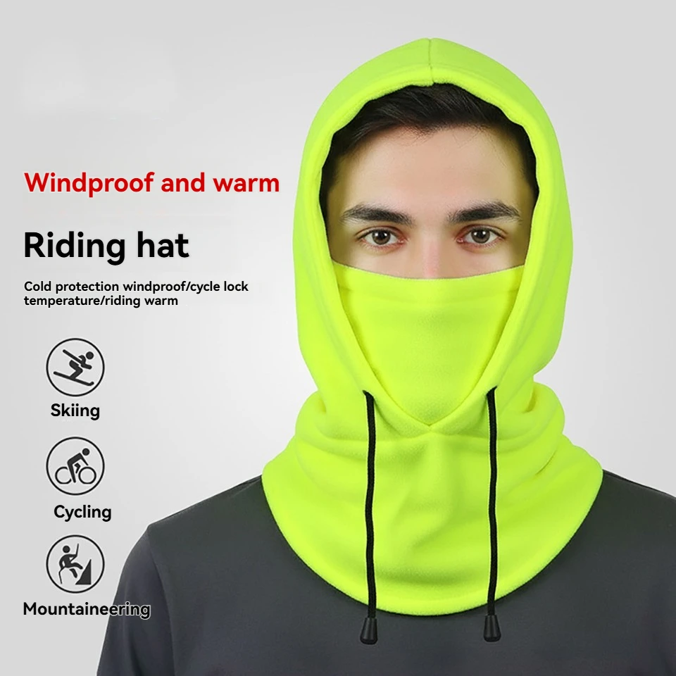 GTUBIKE High Quality Cycling Cap Ski Balaclava Winter Windproof Cap Outdoor Hood Cap Cold Padded Hood Beanies Plush Warm Hat