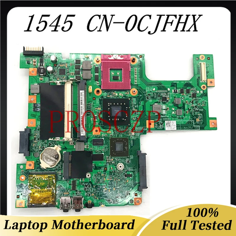 Cn0cjfhx 0cjfhx Cjfhx Mainboard para Dell Inspiron 1545 Portátil Placa-mãe Gm45 Ddr2 100 Testado ok Alta Qualidade
