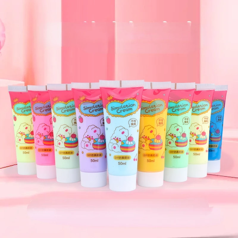 Imitation Cream Glue Set for DIY Crafts and Accessories