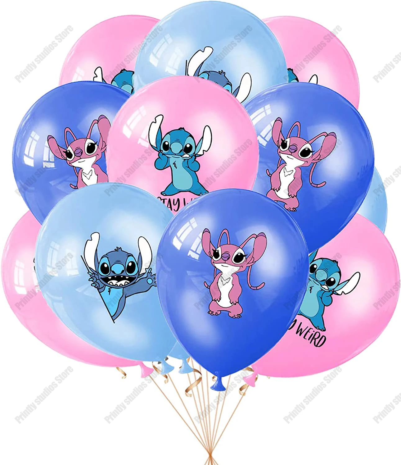 Latex Balloons 10PCS 12Inch Disney Lilo and Stitch Latex Balloon Set Globo Boy Girl's Birthday Party Baby Shower Party Decorations Kid Toys