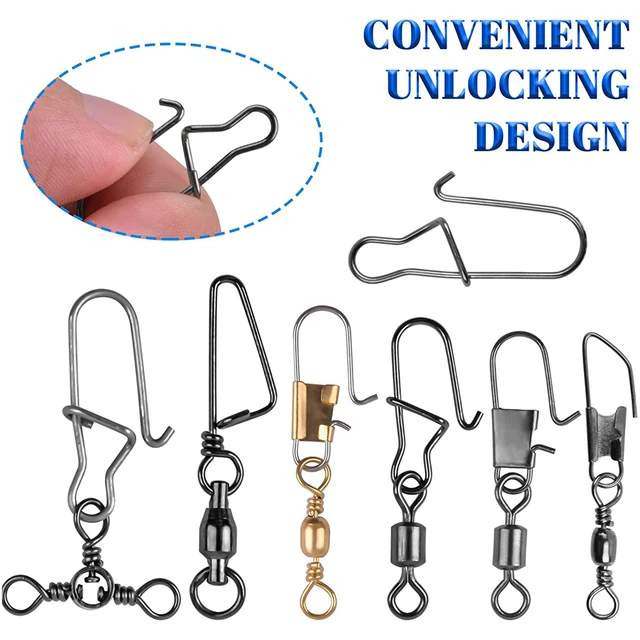 15 Pcs Accessoire Pecheur Émerillon De Pêche Connecteur Pivotant