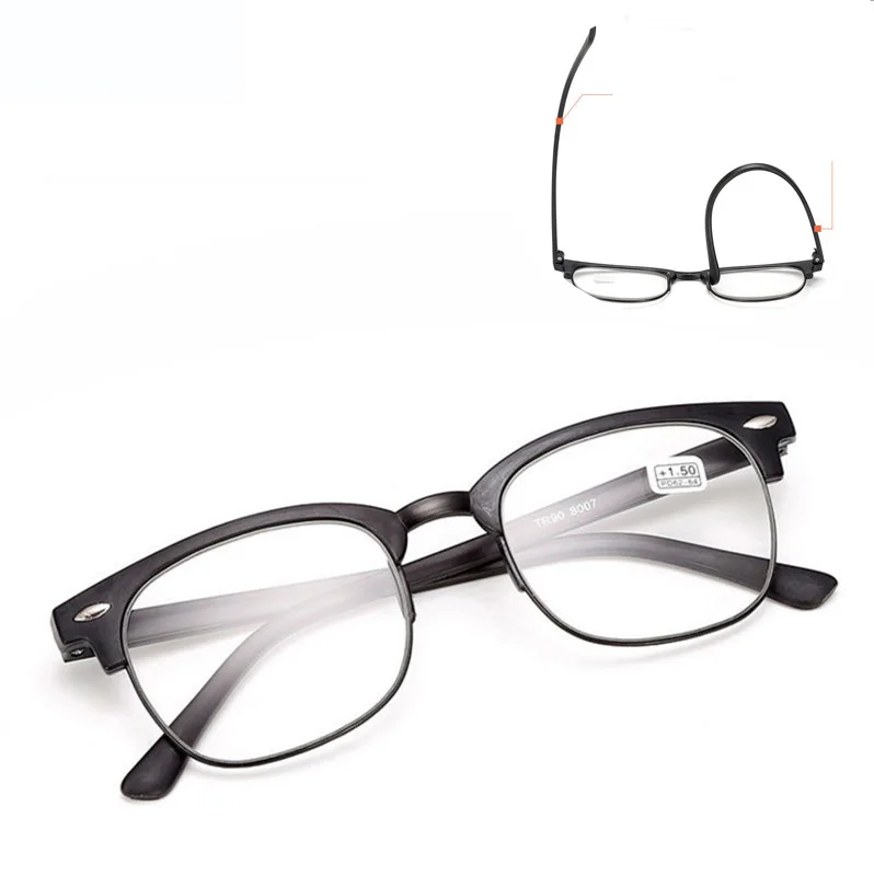 

Ultra-Light TR90 Reading Glasses Women&Men Clear HD Lens Presbyopia Eyeglasses With Diopter +10+40 For Parents