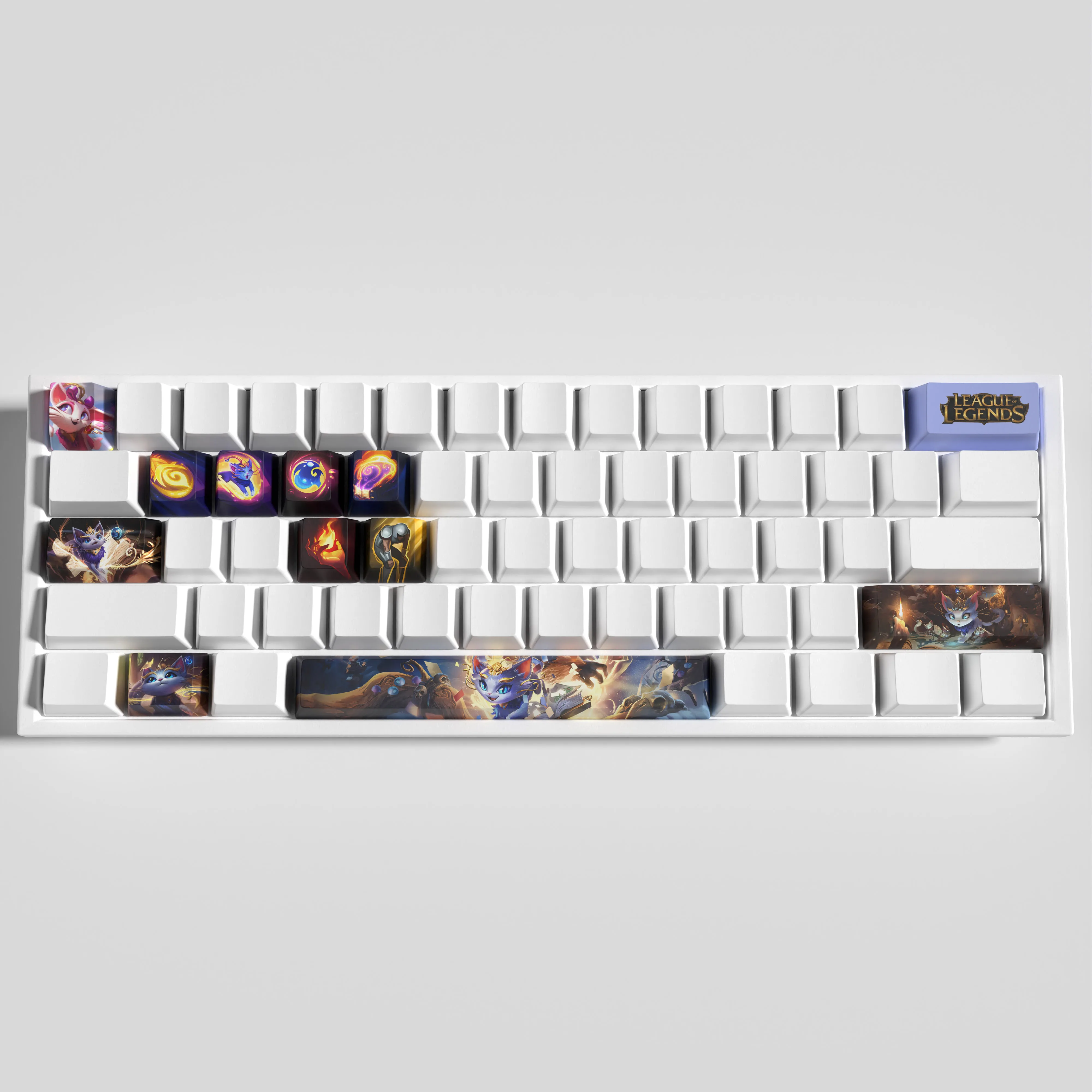 League of Legends Jogo Yuumi Keycaps Perfil Oem Pbt Dye Sub 12 Chaves - Imagem 5