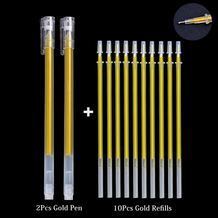 Haile White Gel Pen Set Highlight Farbe weiß Marker Stift 0,8mm feine Spitze Nachfüll stange für Studenten Zeichnung Kunst Schreib zubehör – Detail 17