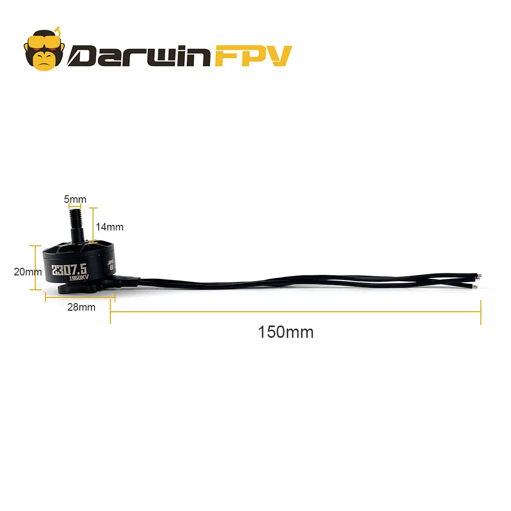 DarwinFPV 2307.5 1960KV Seawater-proof Motor Brushless Motors FPV Racing Drone RC Quadcopter Parts