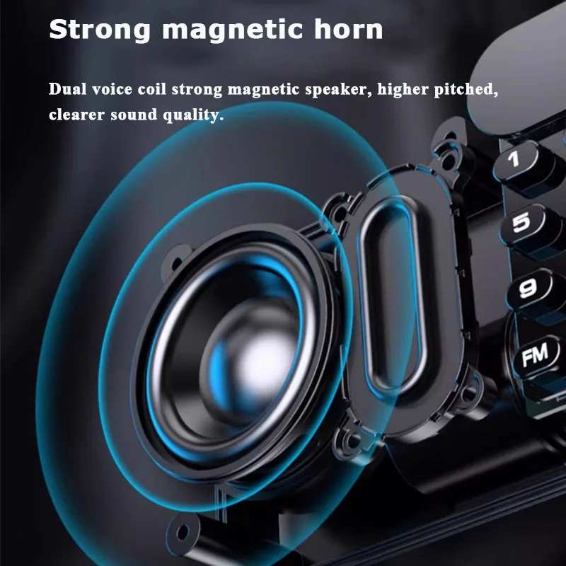 Mini Pocket FM Radio Portable High Sensitive Radios Receiver Built-in Powerful Speaker LED Display Screen Recorder Folder Play