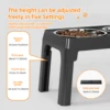 Ortable Non-Slip Elevated Dog Bowls - Foldable Xiaz Raised Feeder Bowls Stand Set With 2 Stainless Steel Bowls 4