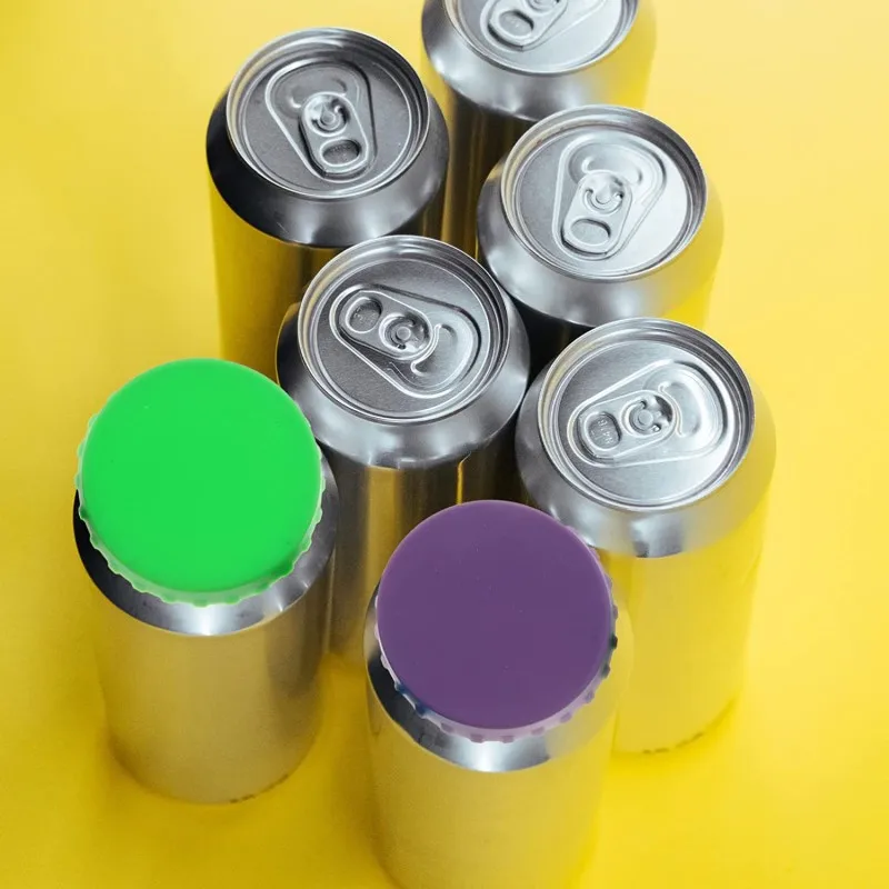 1PC Reusable Food Storage Keep Fresh Tin Cover Cans Cap Pet Can Box Cover Silicone Can Lid Hot Kitchen Supply Mould Proof Hot,soda can cover,soda can lid,beer can cover,bottle cover