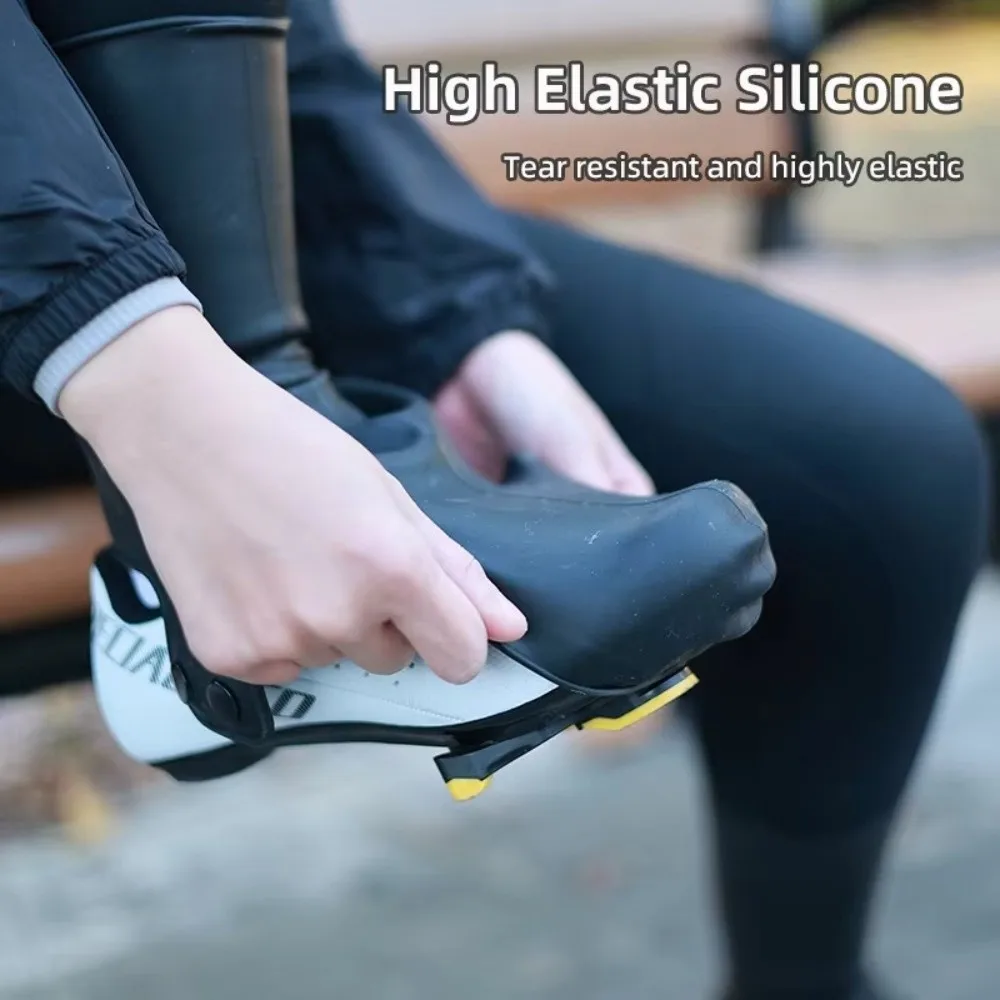 Waterproof High-Elastic Silicone Road Cycling Shoe Covers - Warm Outdoor Overshoes