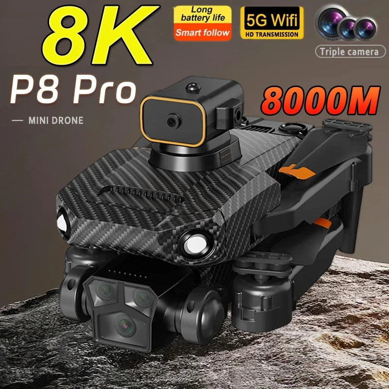 Для xiaomi New P8 Pro Drone 8K пять камер Профессиональный обход препятствий бесщеточный мотор аэрофотосъемка самолет подарок