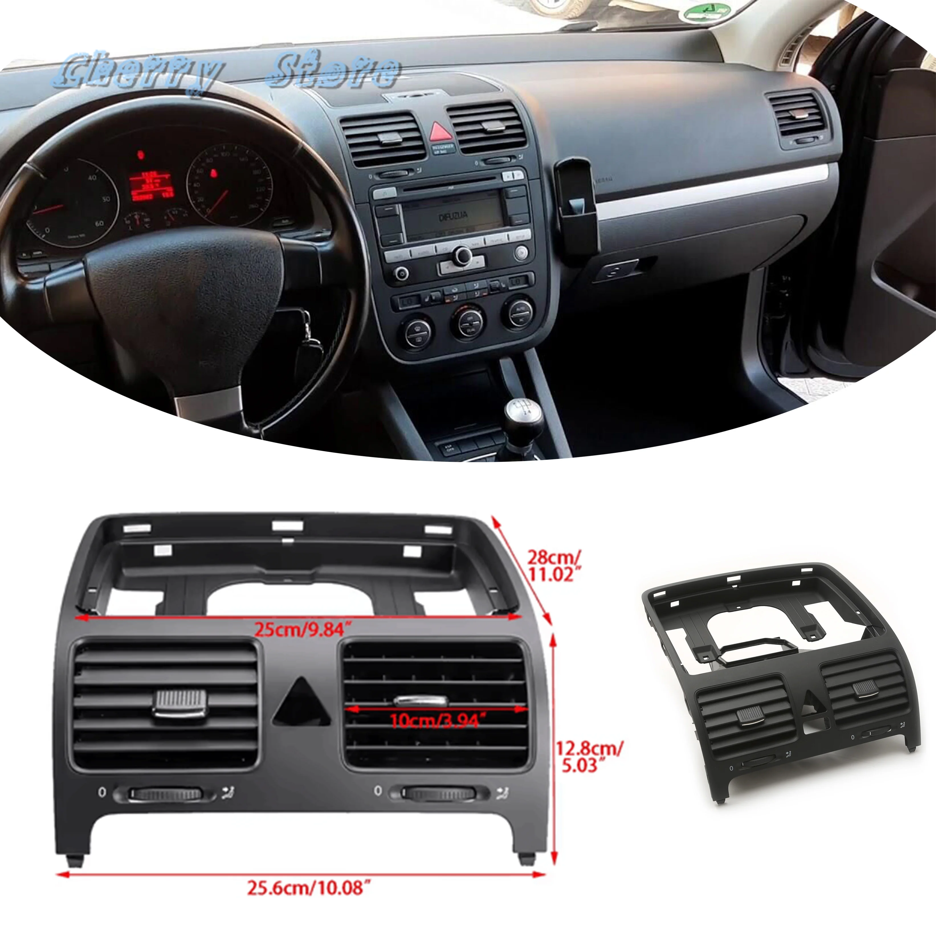 Nieuwe 1K0 819 728 F Voorzijde Dashboard Luchtuitlaat Dash A/C Centrale Vent Voor Vw Jetta MK5 Golf/Gti MK5 Konijn 1K0819743B 1KD 819 735