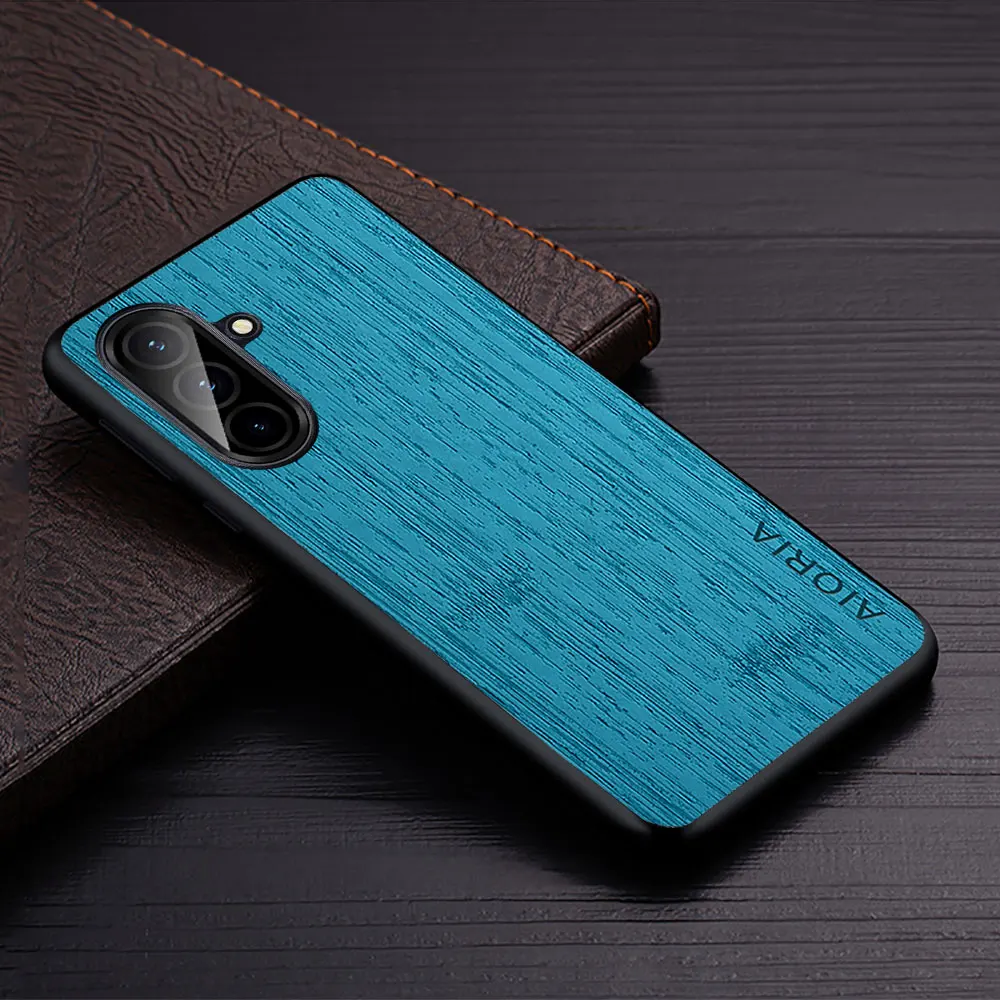 Wood Grain PU Leather Cover