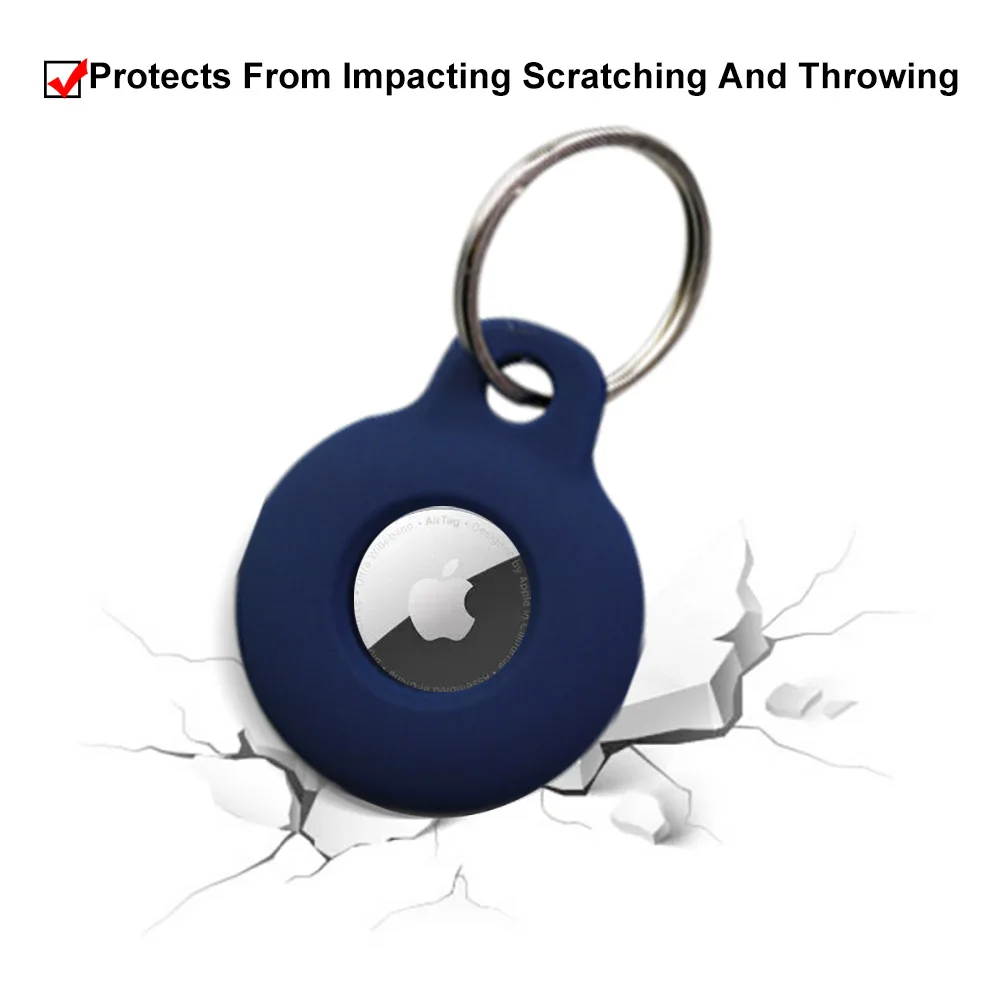 1PC Silicone AirTags Protective Case Keychain