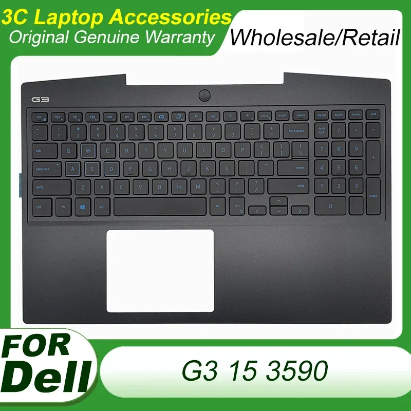 

NEW Original US Russian Keyboard For Dell G3 15 3590 P89F Laptop Palmrest Cover with Keyboard Backlight Replacement 0P0NG7 P0NG7