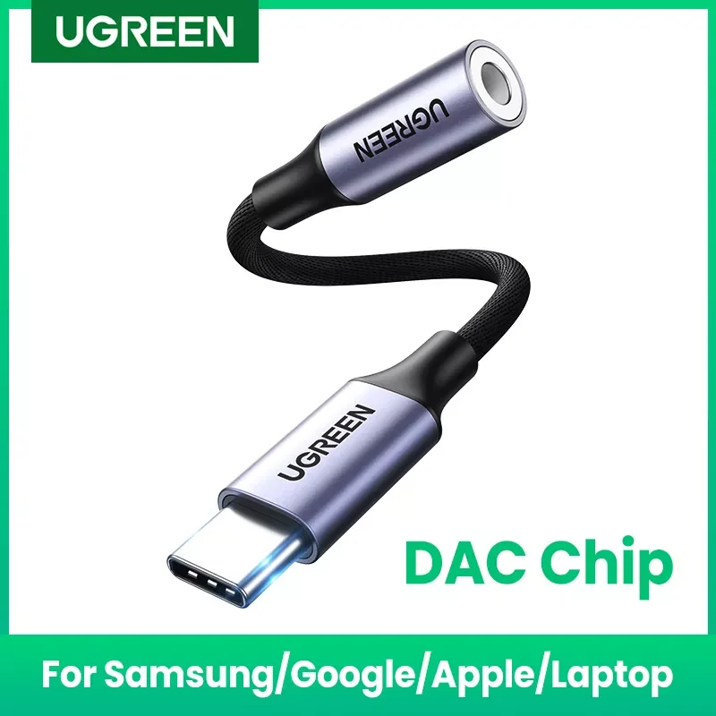 Chip DAC USB tipo C a conector de 3,5mm, adaptador de auriculares USB C a  Cable auxiliar de Audio 3,5 para iPad Pro, Samsung Galaxy, Google Pixel traf