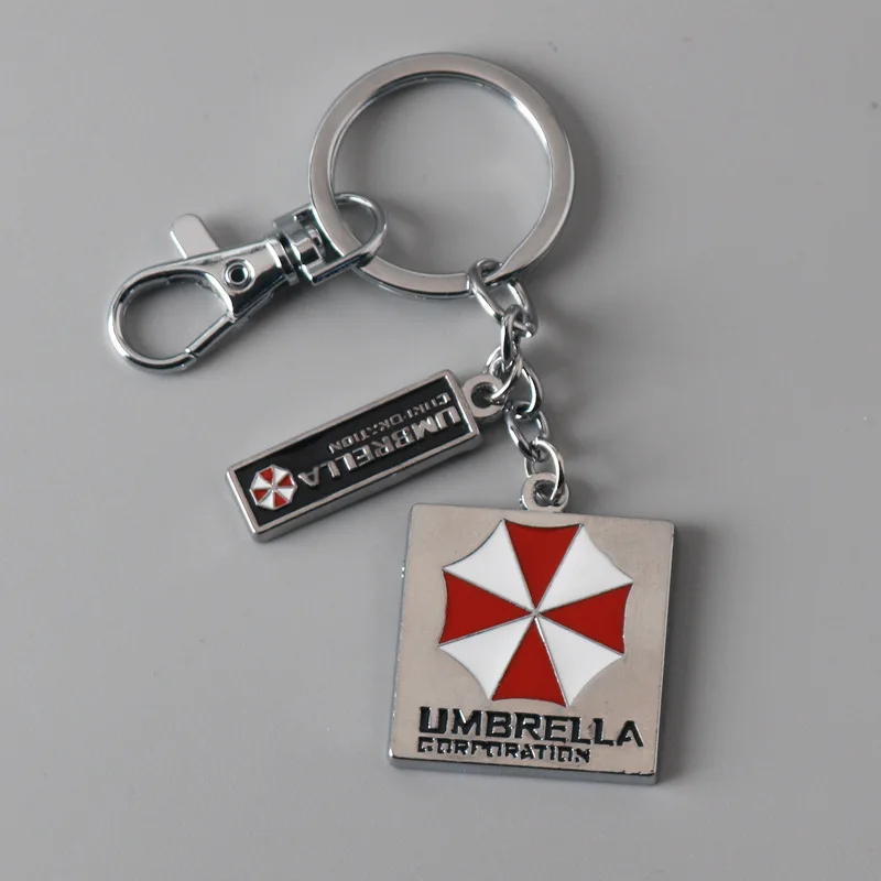 Residents Evils Cosplay Pendant Necklace Keychain Toy Umbrella Corporation Symbol Chaveiro Sublimation Blank Keyring fans Gifts anime keychain,game keychain,anime keychain pendant,game necklace,game cosplay props
