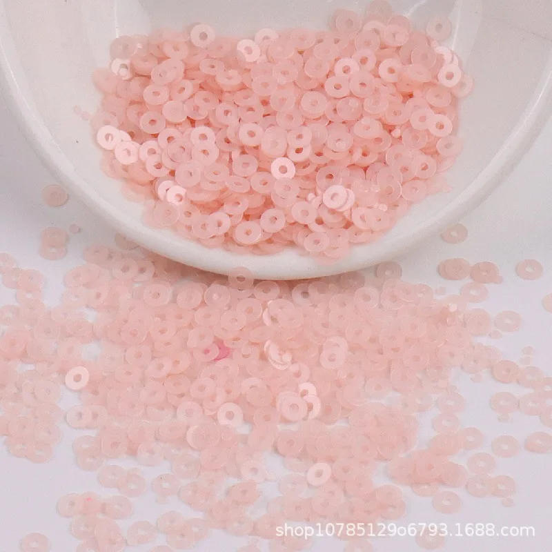 Round French Embroidery Frosted Beads - Matte Sequin Collection, Handmade DIY Jewelry Accessories Wholesale