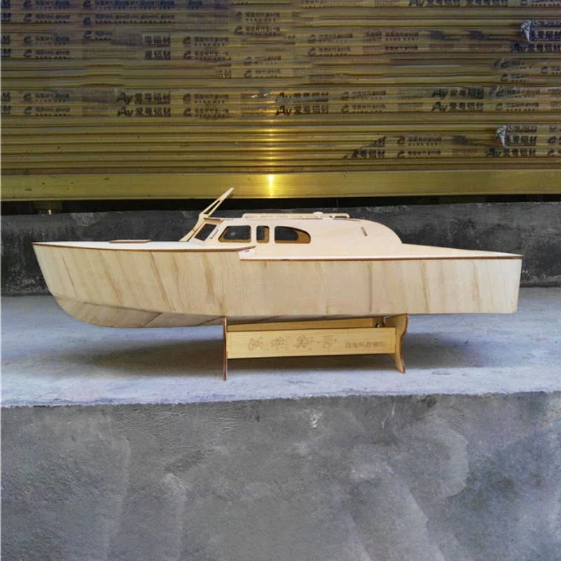 Wooden Yacht Wallis Model Boat DIY Handmade Assembly Ship Model Kit 5