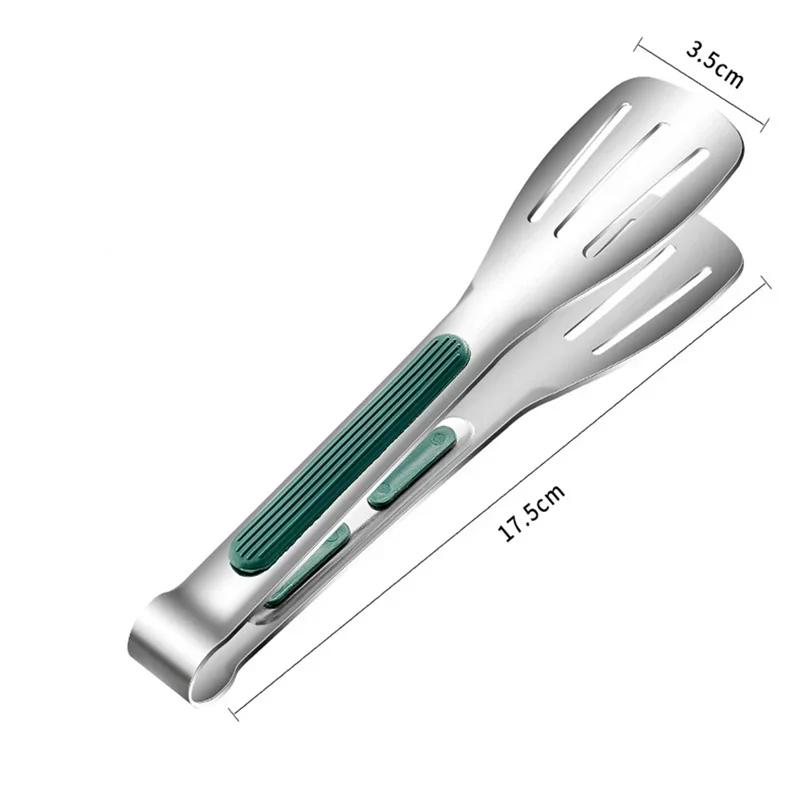 7/9/11 Inch Long Bbq Tongs Non-Slip Handle Stainless Steel Fried Barbecue Clip Salad Bread Clamp Kitchen Tools Meat Food Clips