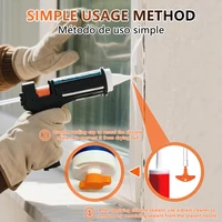 Capuchon de nettoyage pour buse de mastic, nettoyant universel pour buse de colle, empêche le séchage pour les tubes de mastic en verre, taille standard, outil de bricolage 3