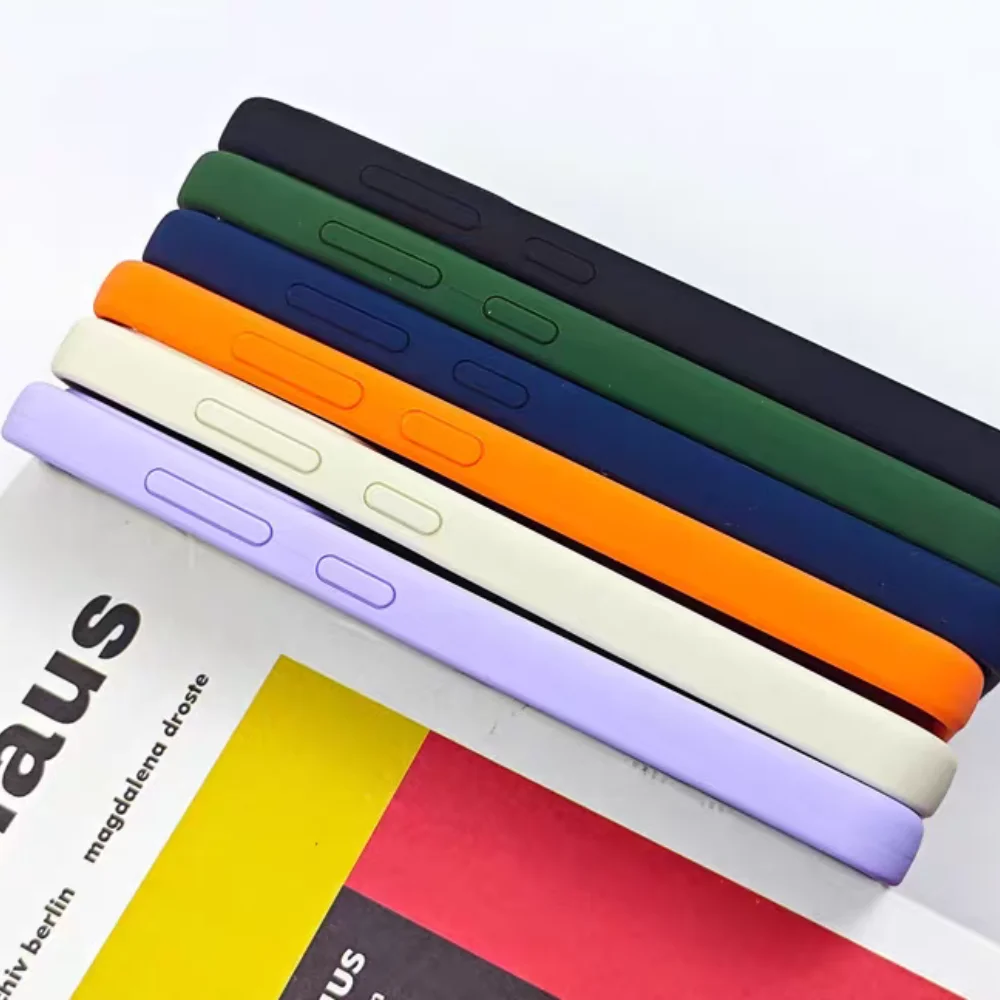 Original Silicone Solid Color Phone Case with Official Box