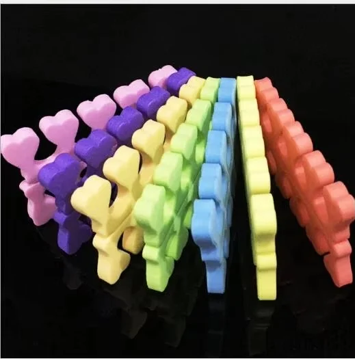 25 pairs/lot random colour EVA toe separator nail care tool manicure nail art tool divider