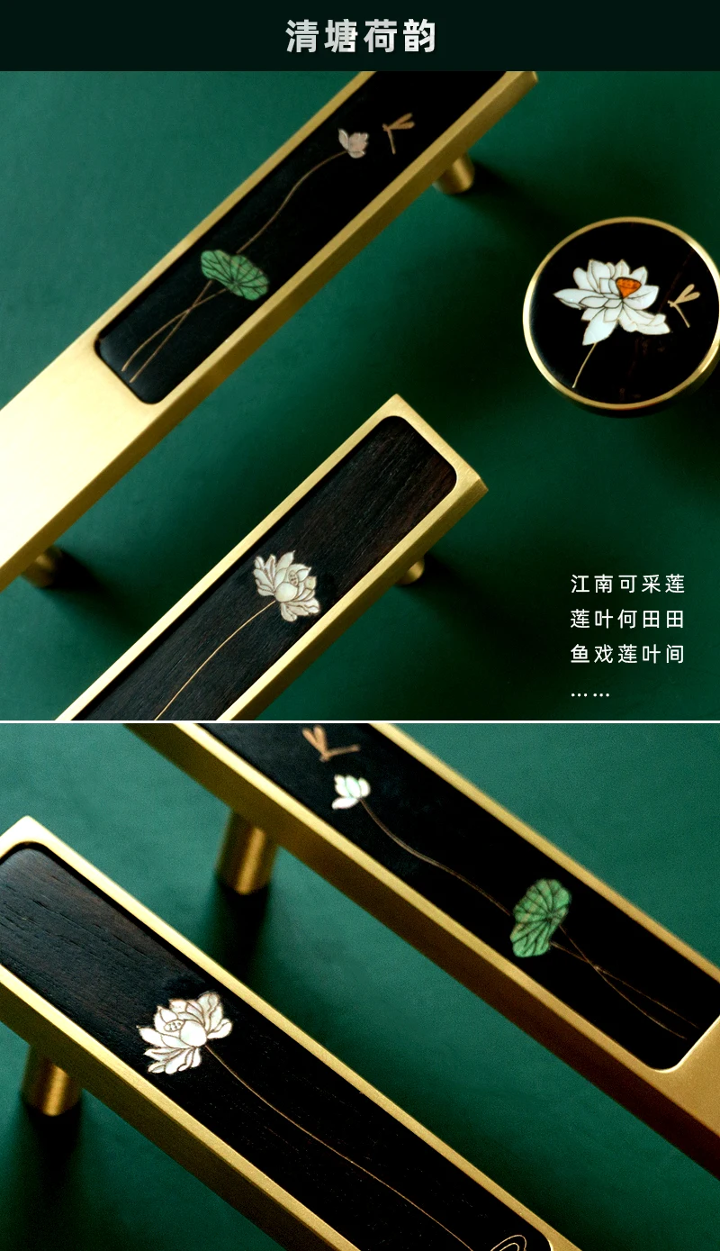 lidar com libélula armário armário porta alça de cobre puro