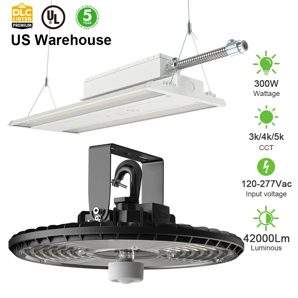 Stock Industrial Lighting 210W 30600Lm Linear High Bay