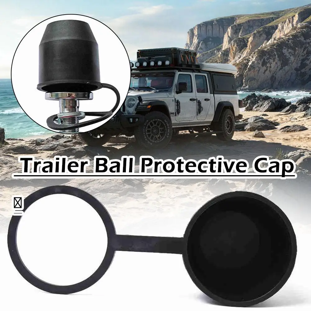 

Universal 50mm Tow Bar Cap Trailer Ball Cover With Tow Accessories Car Hook Trailer Hitch Rainproof Durable Plastic RV Towi L1G3