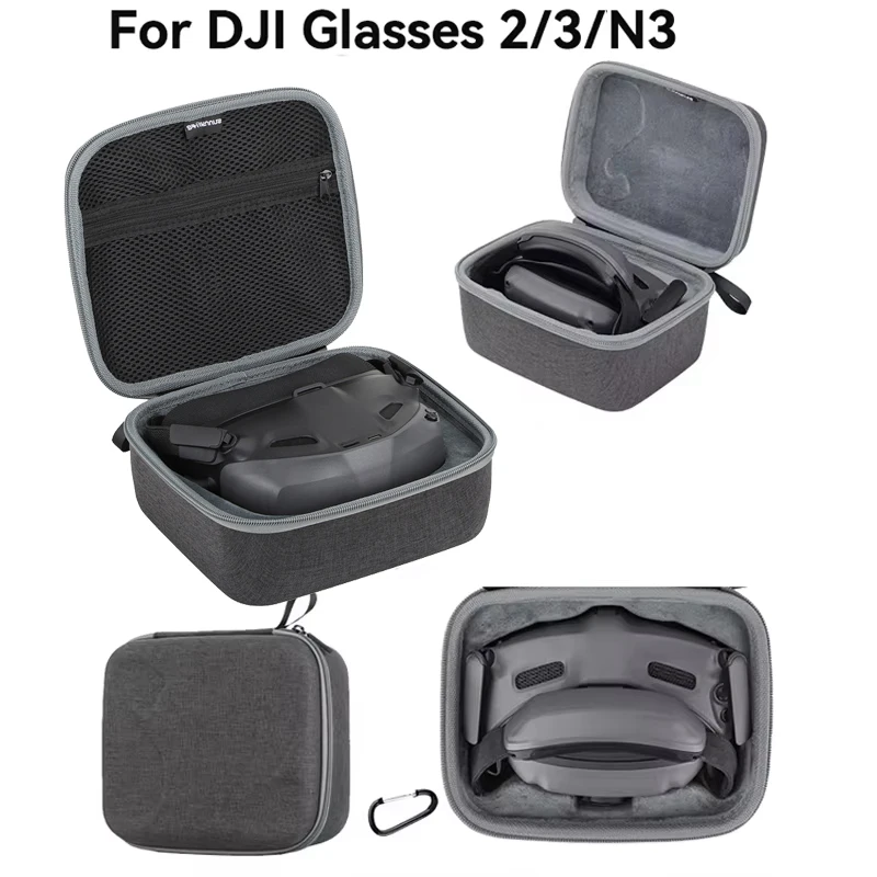 Étui de protection pour lunettes FPV Goggles 2, 3, V2 et N3, vue de face avec fermeture éclair