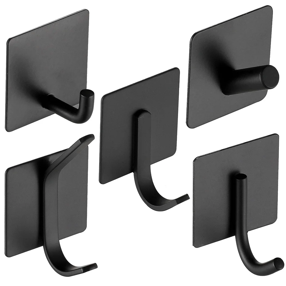 Strong Adhesive Stainless Steel Coat Hook Wall Mounted Hat Hooks,No Drilling Wall Hooks for Hanging Hat Robes Towel Bag Keys Ra wall mounted clothes hanger rack bathroom organizer over door towel hooks adhesive wall hook for coat robe hat jackets bag keys