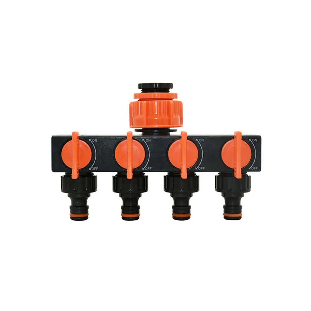 Valve Splitter 3/4" Watering Connector Distributor 4 Way Hose Splitters for Water Pipe Hose Pipe Tap Connectors