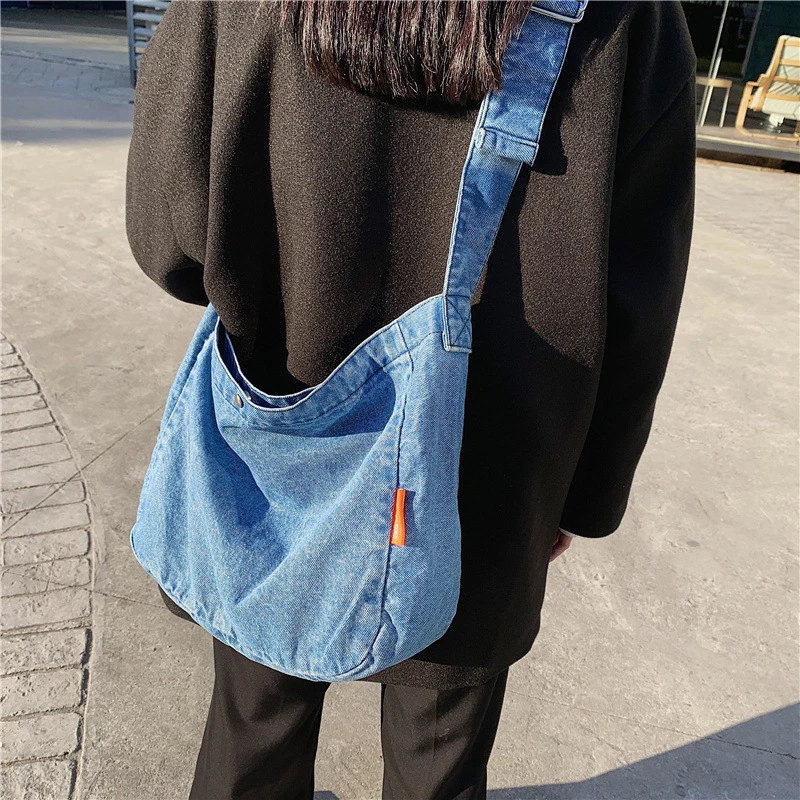 Cowboy Crossbody Bag High Capacity Woman Shoulder Bag Teenager Student Tote Bags Solid Phone Pack High Quality Female Purse shoulder bags big