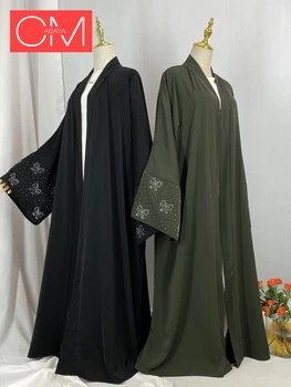 رمضان عيد الفراشة القوس عباية دبي الفاخرة كيمونو كيبيا المرأة فستان مسلم قفطان الإسلام رداء قفطان ماروكين فام Musulmane 1