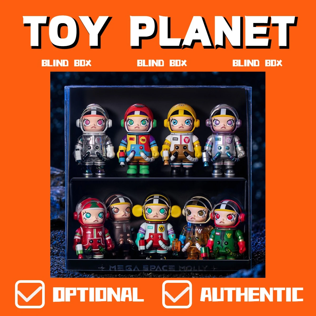 [TOY POPMART Popmart 100 SPACE MOLLY Anniversary Series