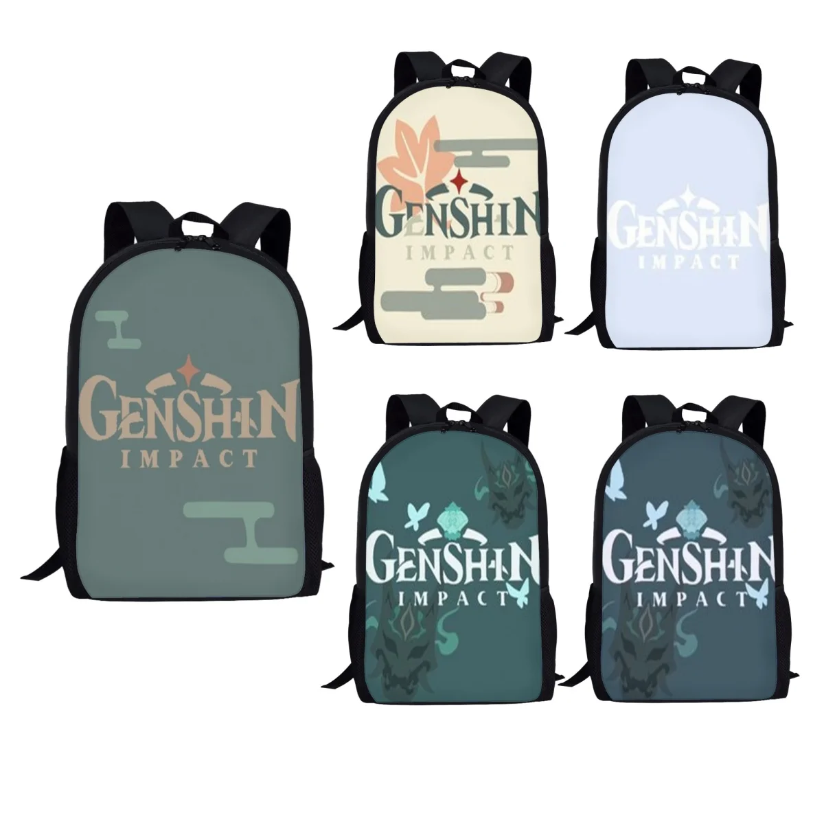 

Детские школьные рюкзаки Genshin Shock для девочек-подростков, легкий детский рюкзак для учебников большой вместимости