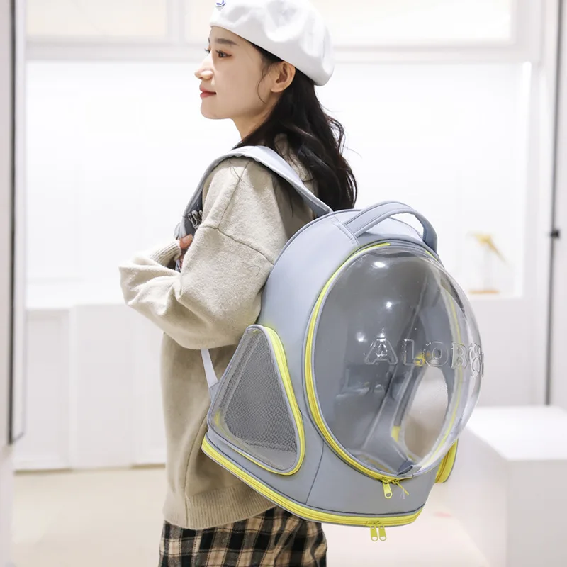 Cat Pet Carrier Backpack Cat Bag Breathable Backpack Portable Transparent Space Capsule Pet Bag Going Out