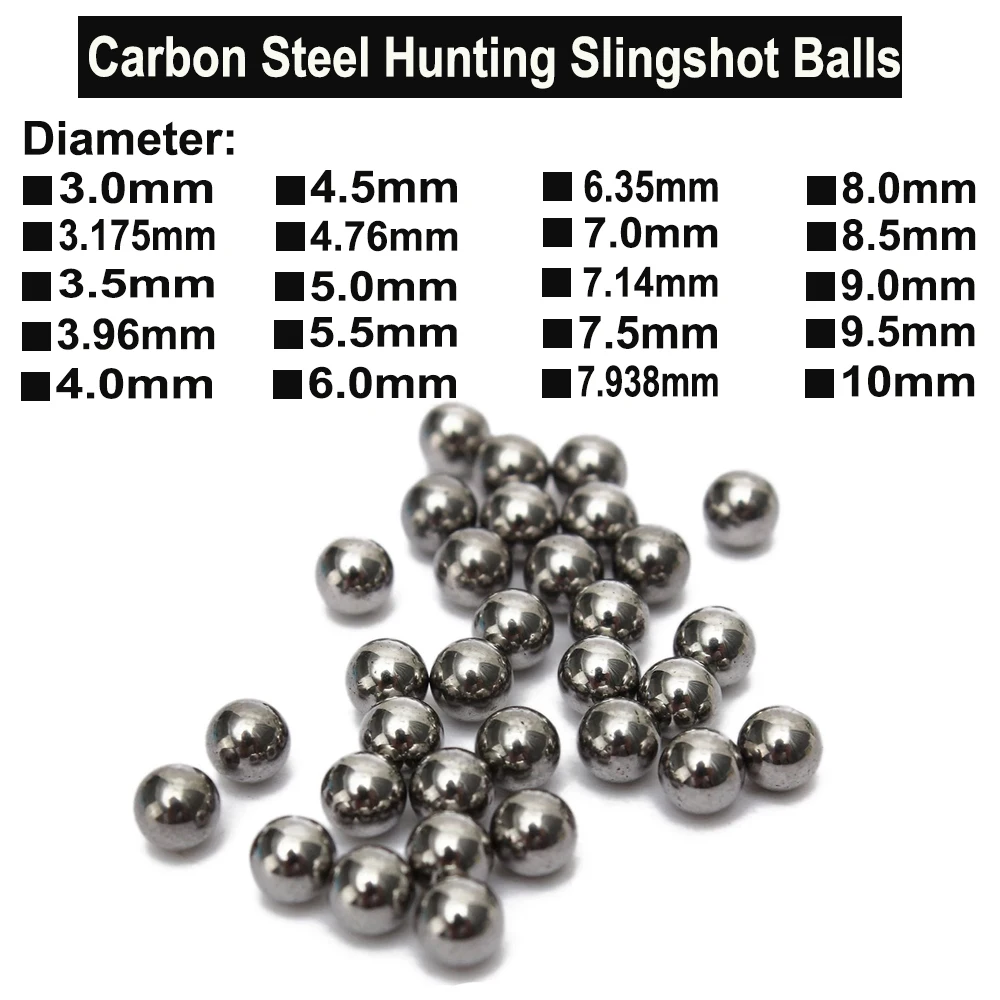 3Pcs100Pcs Carbon Steel Balls Hunting Slingshot Balls Precision Steel Balls Diameter 3mm10mm