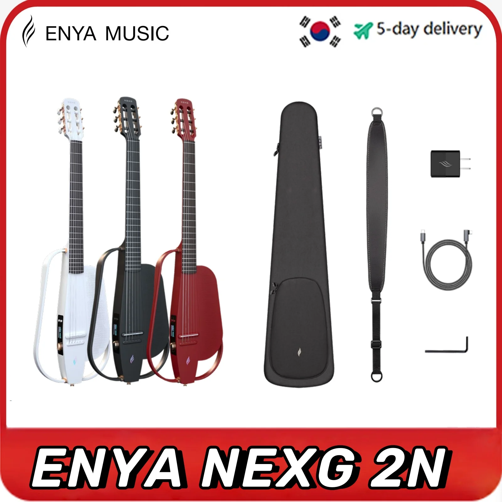 

Enya Acoustic-Electric Carbon Fiber Classical Nylon String Travel Guitar NEXG 2N Smart Acustica Electric Guitarra with 50W Wirel