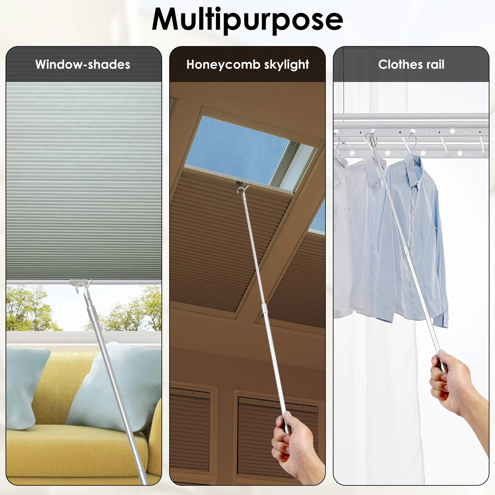 White Curtain Window Blind Wand Replacement Blind Opener Stick