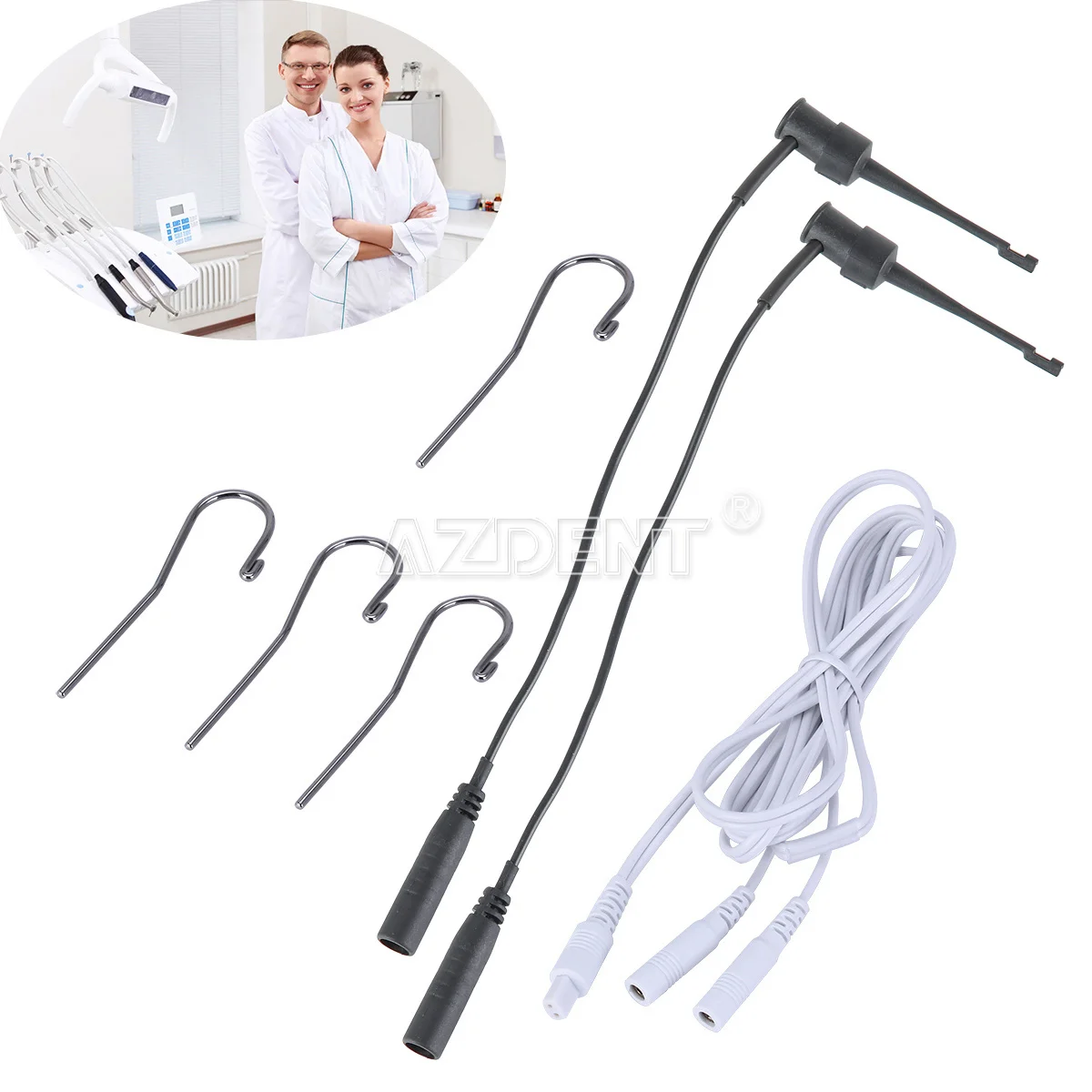 AZDENT Dental Apex Locator Testdraht Endo-Behandlung Messzubehör Messlinie und 4 Stück Lippenhaken – Detail 8