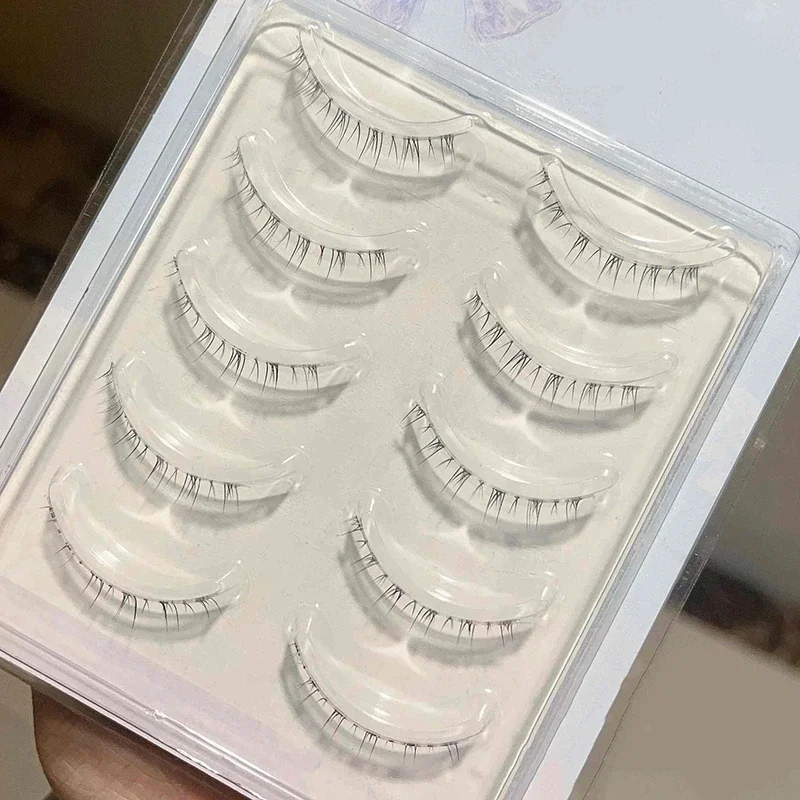 Manga Lashes 5 Pair Lashes Natural Lower Eyelashes Handmade False Eyelashes Clear Band Bottom Fake Extension Makeup Tools eyelash extension eyelash extensions eyelash extension lashes fake eyelashes false eyelashes eyelash makeup tools