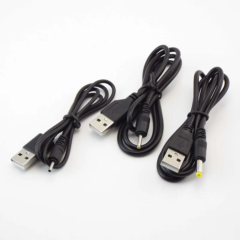 Type A USB Male Port To DC 5V 2.0*0.6mm 2.5*0.7mm 3.5*1.35mm 4.0*1.7mm 5.5*2.1mm 5.5*2.5mm Plug  Jack Power Cable Connector Q1