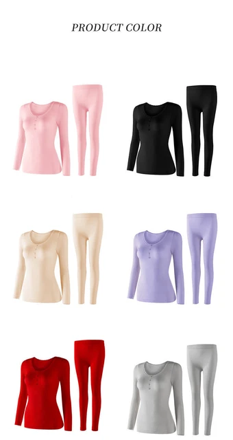 Winter Women's Thermal Underwear Thermal Clothing O-neck Long