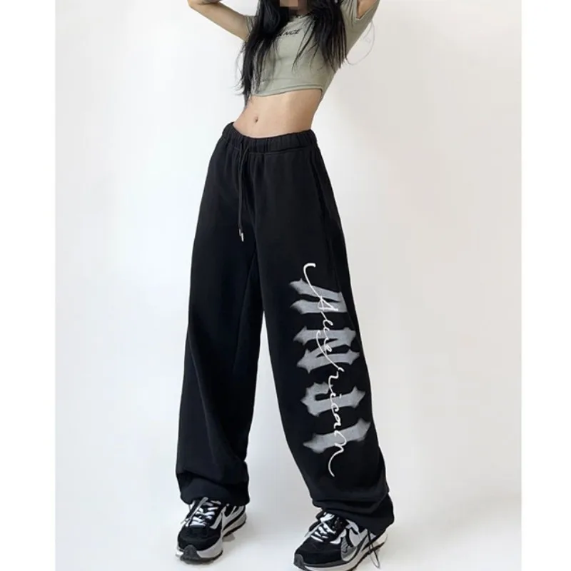 Women's Letter Print Hip-Hop Sweatpants - European American Style