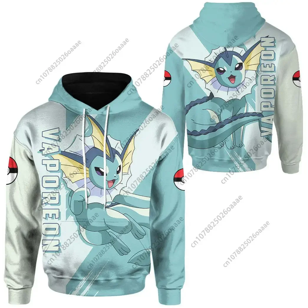 

2024 Pokemon gengar Vaporeon 3d Print Hoodie Men Women Casual Sweatshirt Zipper Hoodie Fashion Streetwear Kids Pullover Hoodie