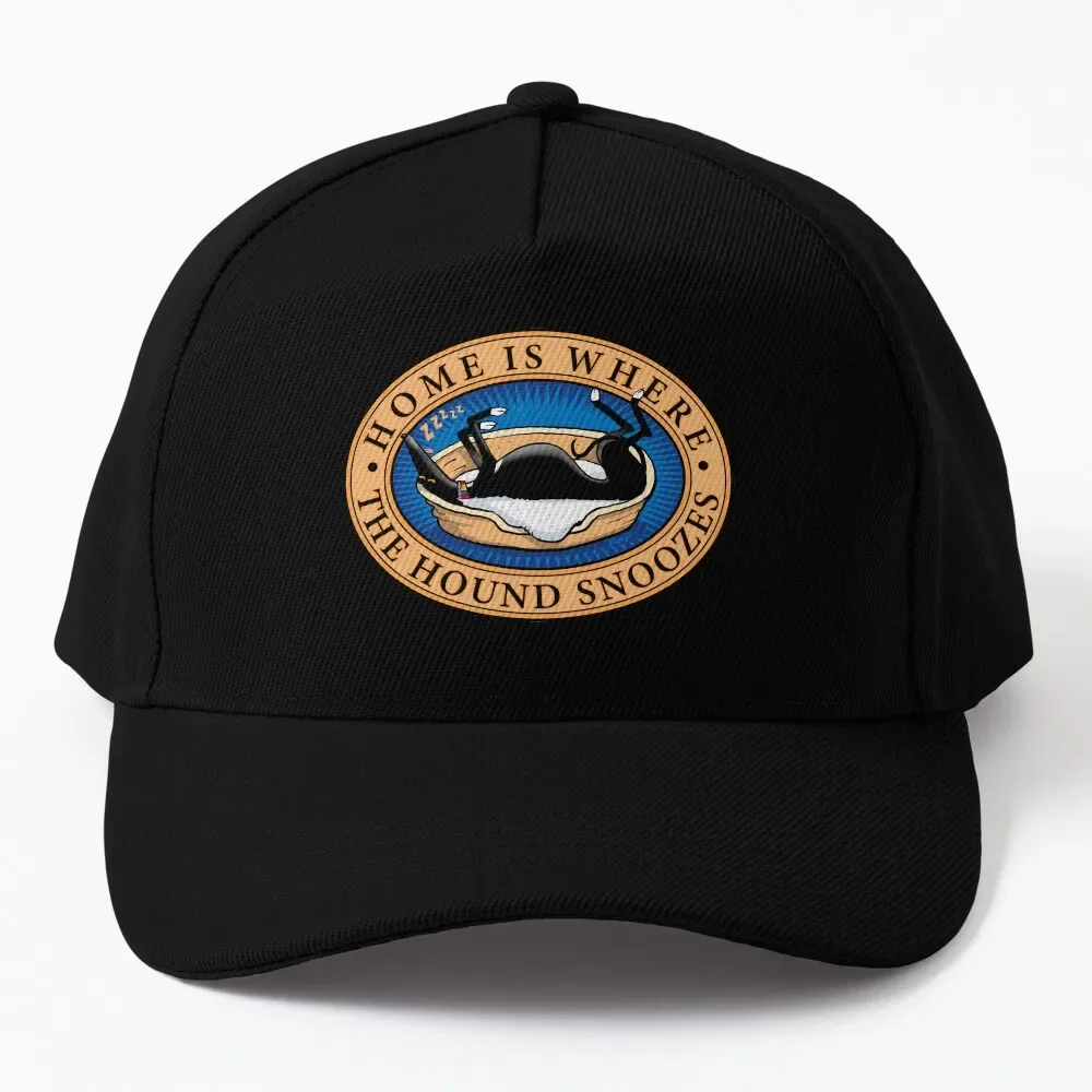 

Home is where the Hound snoozes Baseball Cap Golf Hat Sun Cap black Women's Men's