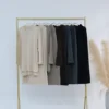 Ramadan 2 Piece Winter Abaya Muslim Woman Set Plain Thick Knitted Loose Sweater Top and Skirt Sets Dubai Luxury Islamic Outfit