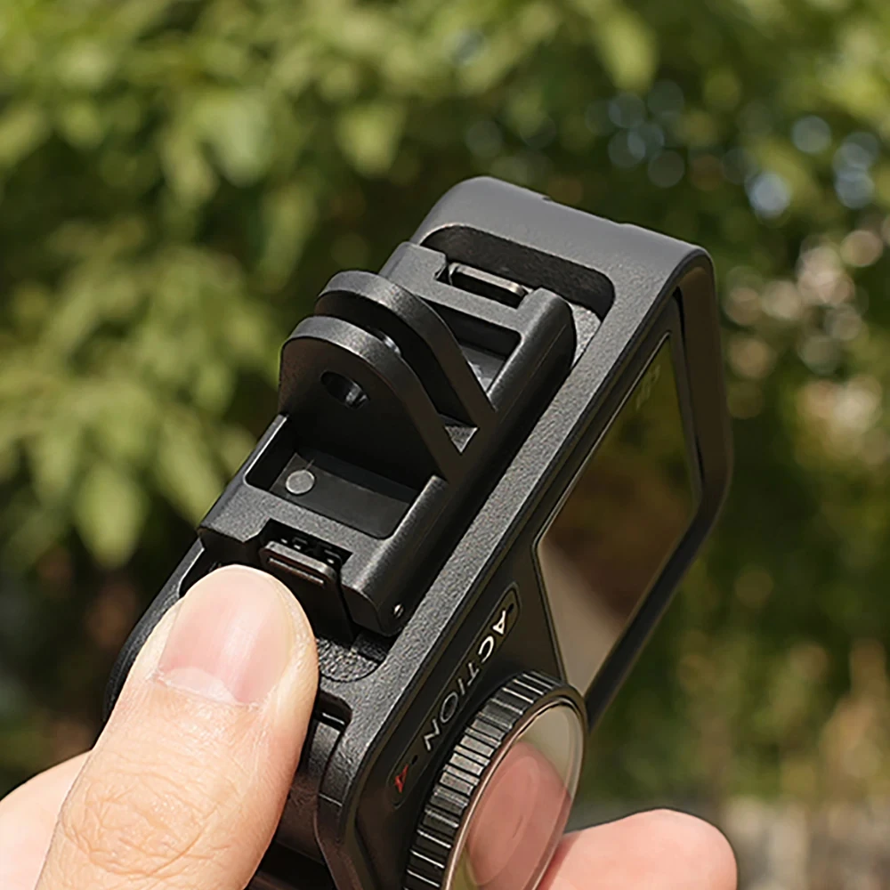 Base di Estensione Magnetica a Sgancio Rapido con Adattatore a Due Griffe per Fotocamera DJI Osmo Action 3 4 5 Pro e Accessori per Copriobiettivo - immagine 5